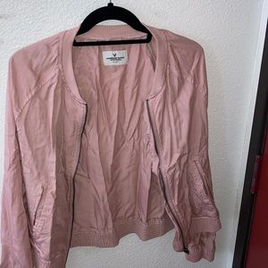 Pink bomber jacket